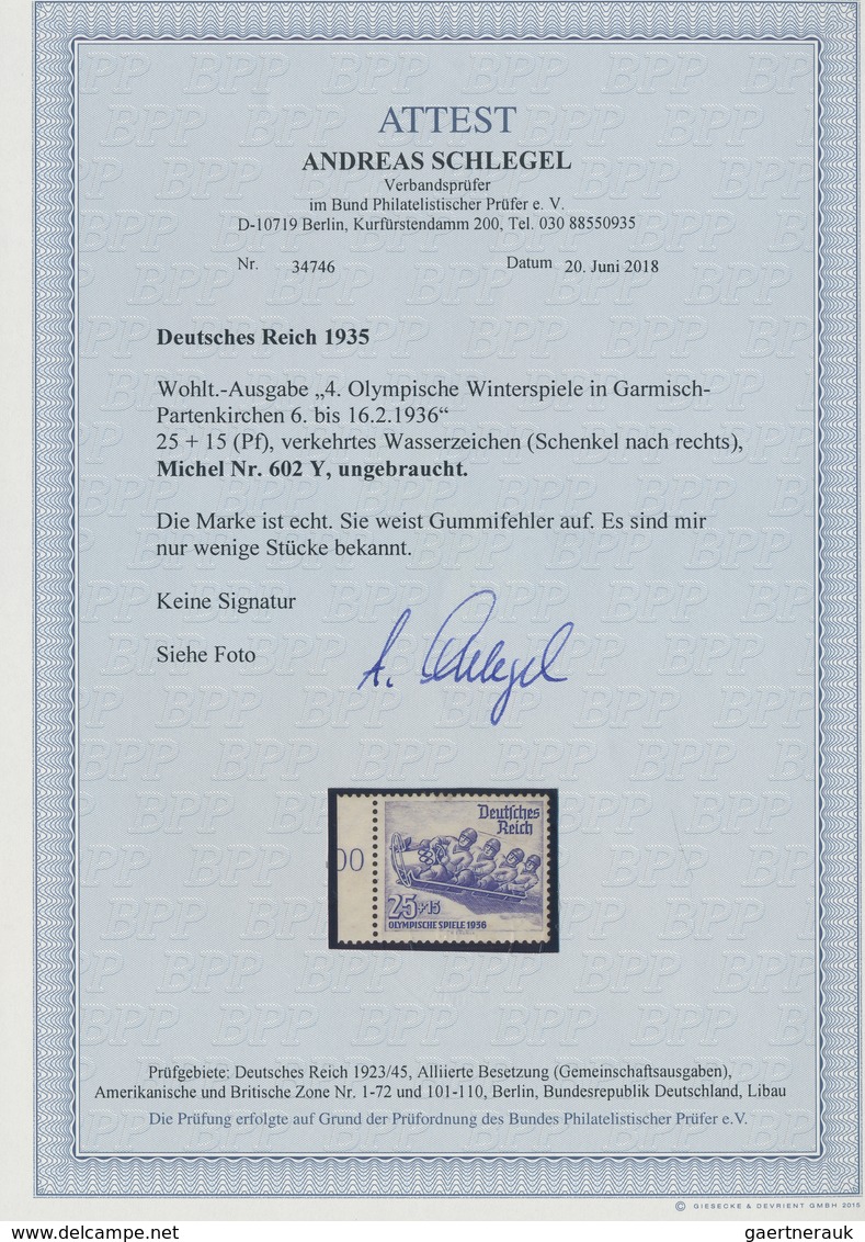 Deutsches Reich - 3. Reich: 1635, Olympische Winterspiele 1936, 25 - 15 Pfg. Violettultramarin, In U - Covers & Documents