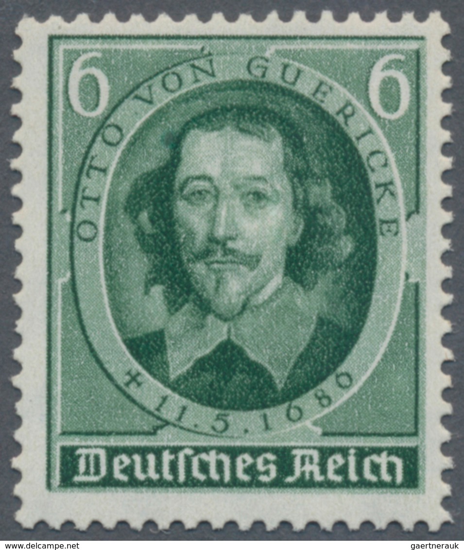 Deutsches Reich - 3. Reich: 1936, 250. Todestag Von Otto Von Guericke Mit Plattenfehler ”zweite Lock - Briefe U. Dokumente