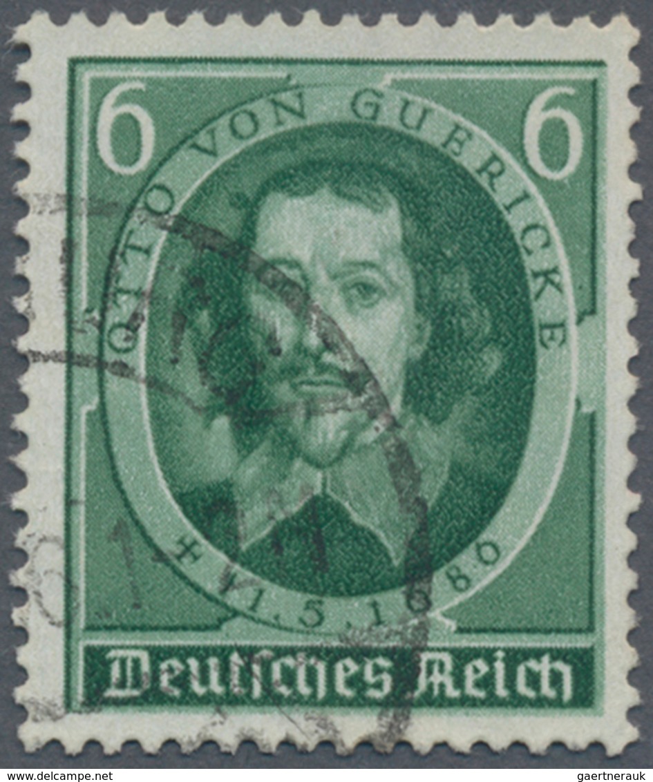 Deutsches Reich - 3. Reich: 1936, 250. Todestag Von Otto Von Guericke Mit Seltenem Plattenfehler ”zw - Briefe U. Dokumente