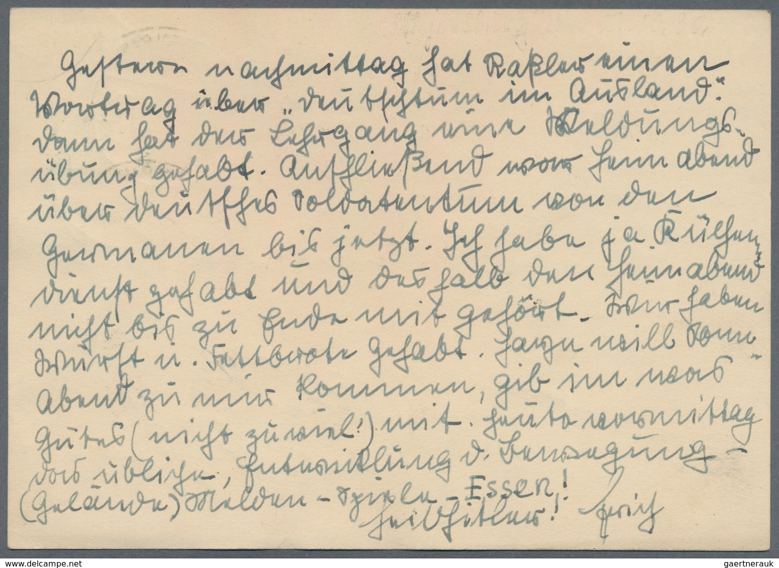 Deutsches Reich - 3. Reich: 1936, Postkarte Mit Posthilfsstellen-Stempel "Grube Kraft I über Altenbu - Briefe U. Dokumente