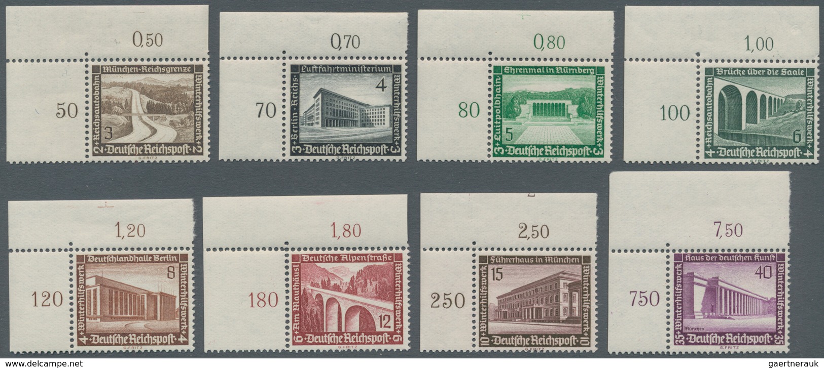 Deutsches Reich - 3. Reich: 1936, 25 Pf Winterhilfswerk Moderne Bauten Mit Senkrechter Gummiriffelun - Covers & Documents