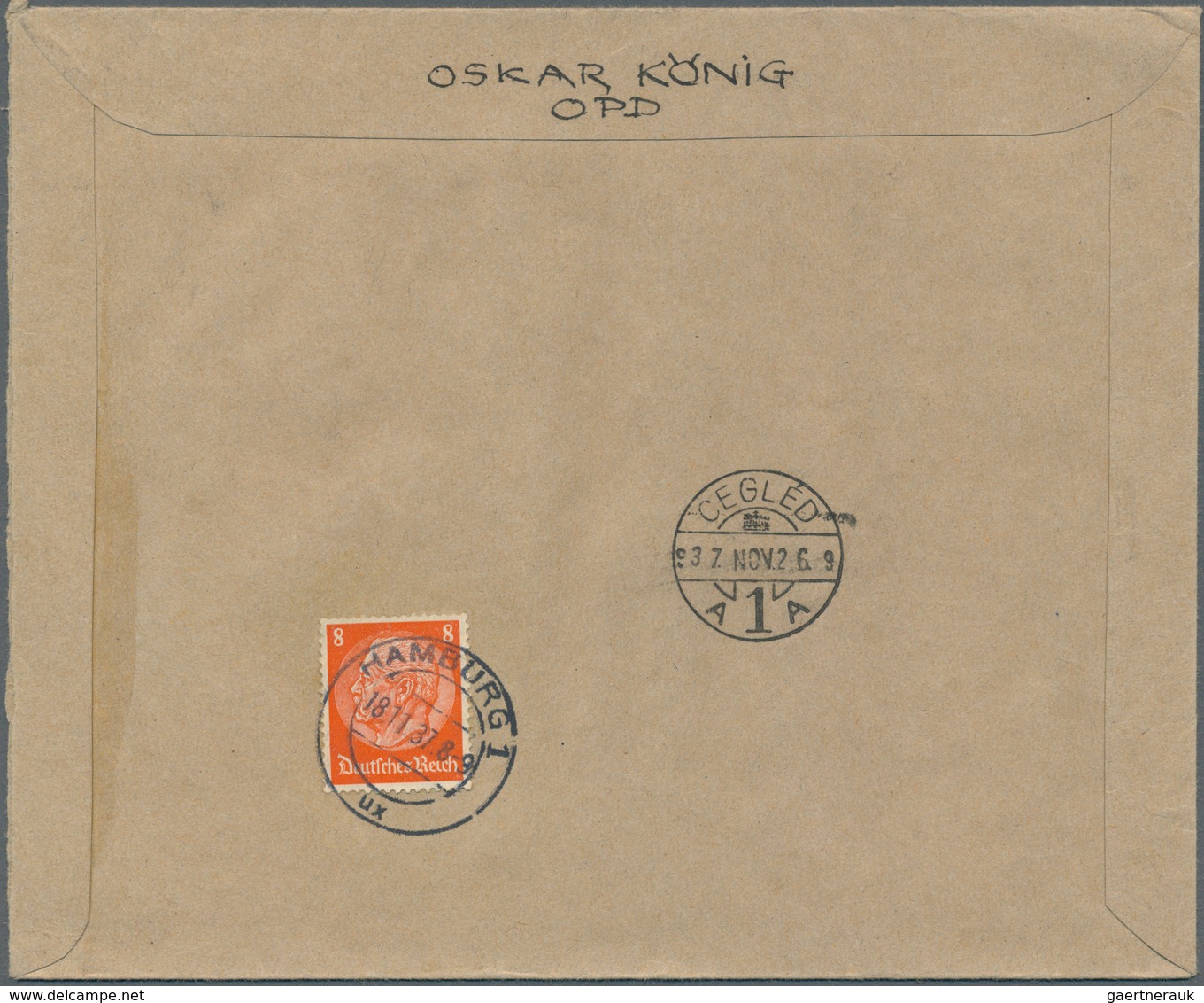 Deutsches Reich - 3. Reich: 1937, 42 Pf München-Riem Block Mit Rotem Aufdruck, Zusammen Mit Rs. Fran - Covers & Documents