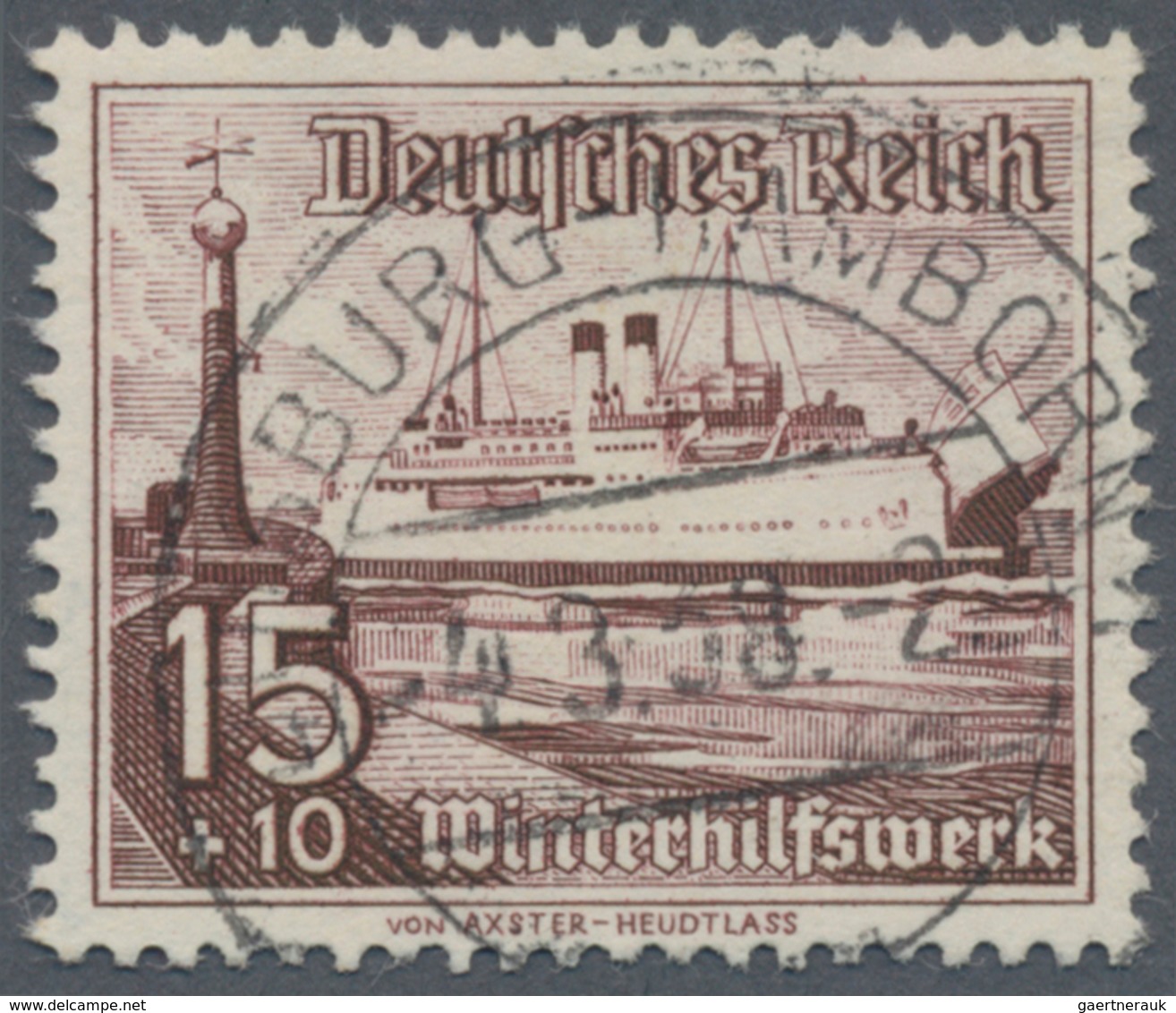 Deutsches Reich - 3. Reich: 1937, WHW Schiffe 15 + 10 Pfg. Fähre Schwerin Mit Dem Seltenen PLF "Peil - Lettres & Documents