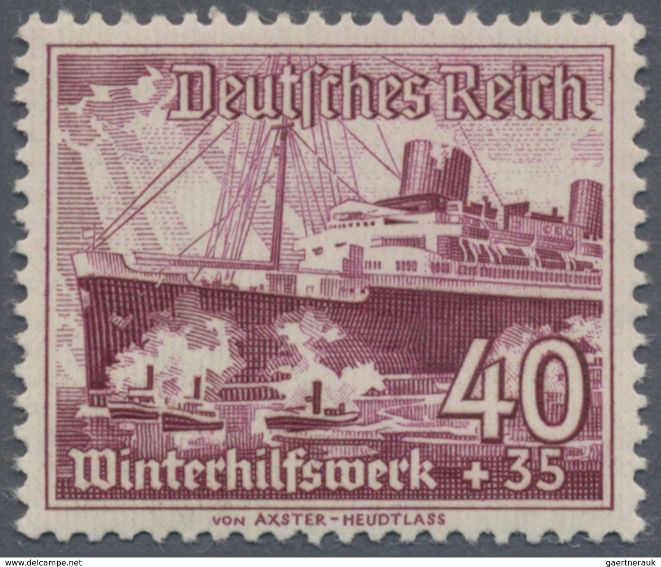 Deutsches Reich - 3. Reich: 1937, 40+35 Pfg. Winterhilfswerk Schiffe, Postfrisch Mit Senkrechter Gum - Covers & Documents