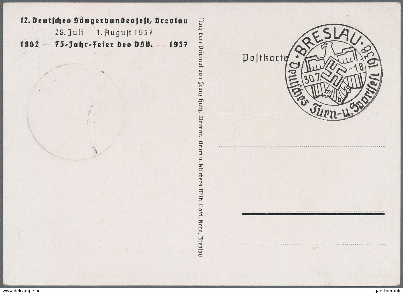 Deutsches Reich - 3. Reich: 1938. Seltene Maximumkarte "Rathaus Zu Breslau" Mit Pass. Marke "12 Pf T - Covers & Documents