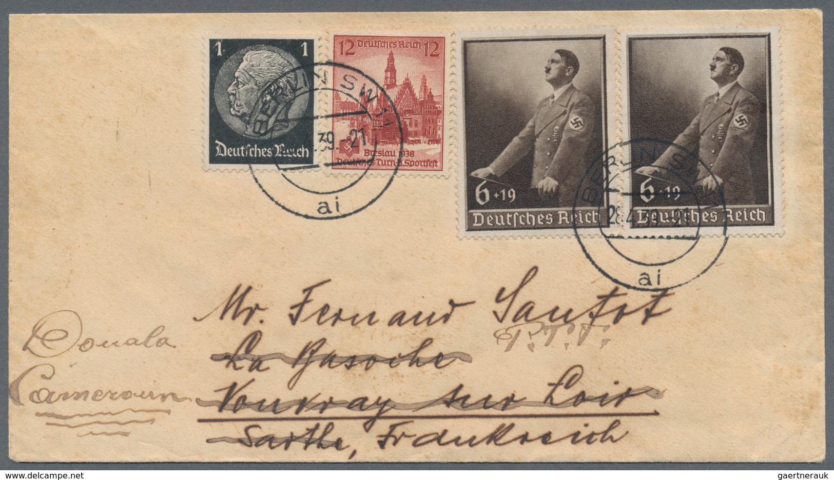 Deutsches Reich - 3. Reich: 1939, 2 X 6+19 Pf "Tag Der Arbeit", Ungewöhnlicher FDC Mit ZuF Von Berli - Briefe U. Dokumente