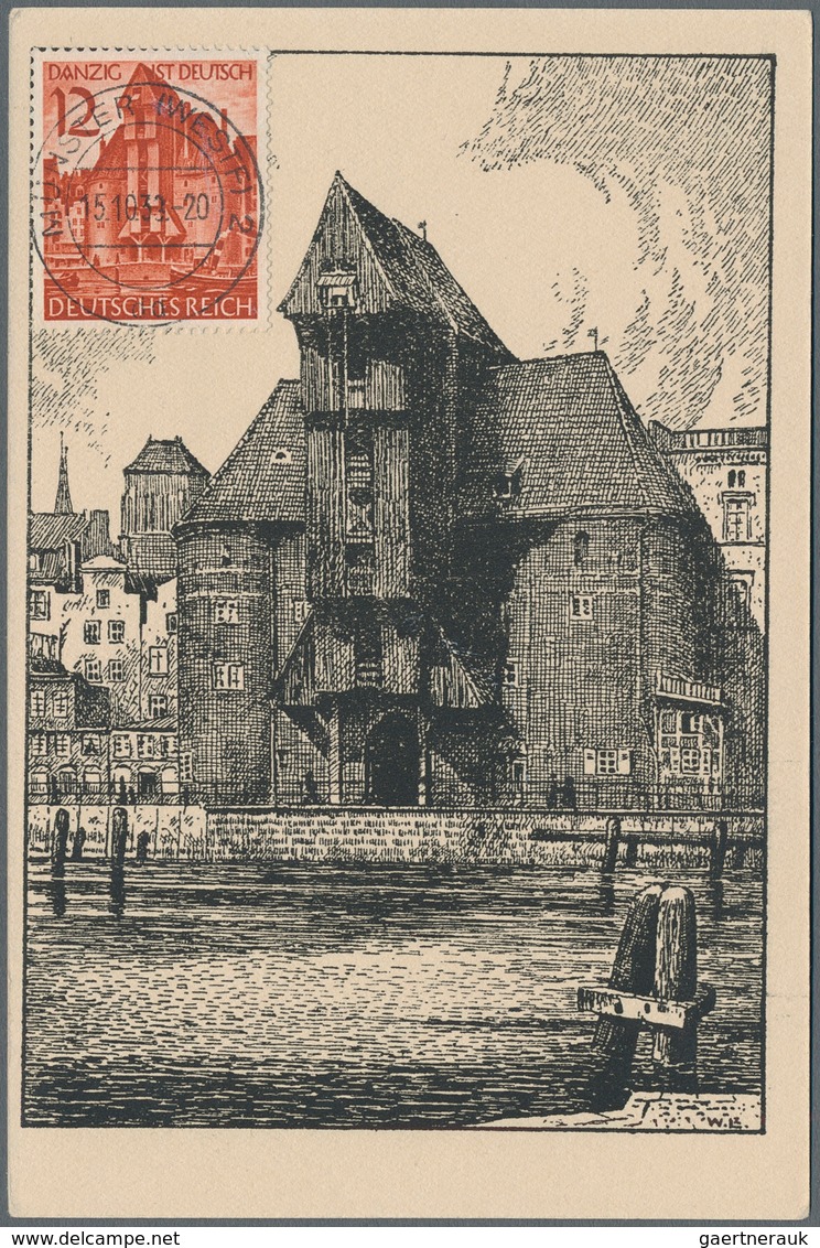 Deutsches Reich - 3. Reich: 1939, 12 Pf Danzig-Wiedereingliederung Auf Seltener Maximumkarte "Deutsc - Briefe U. Dokumente