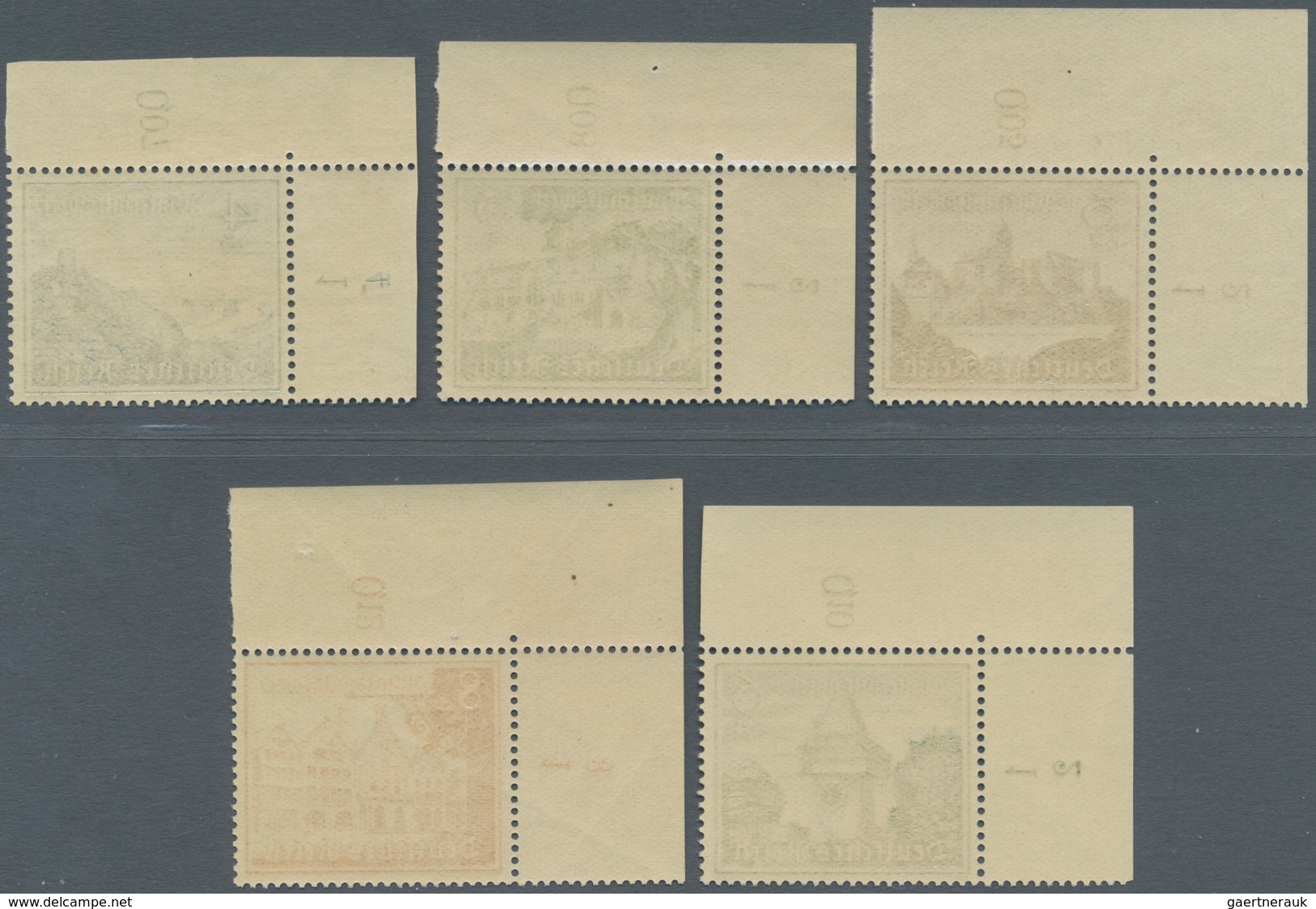 Deutsches Reich - 3. Reich: 1939, Winterhilfswerk Bauwerke, Komplette 9 Werte Einheitlich Aus Ungefa - Covers & Documents