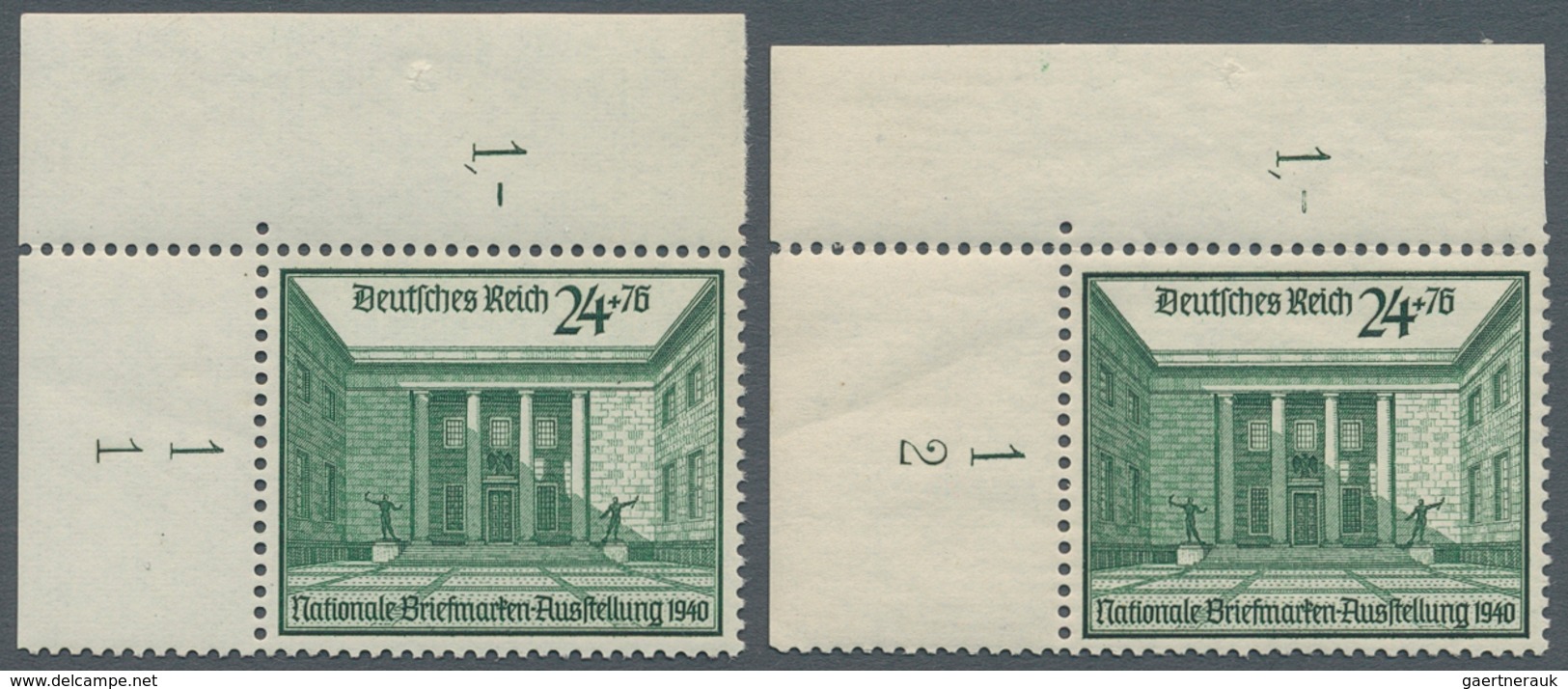 Deutsches Reich - 3. Reich: 1940, 24+76Pf Briefmarkenausstellung, Mit FN1 Und FN 2 (waagr. Gefaltet) - Briefe U. Dokumente