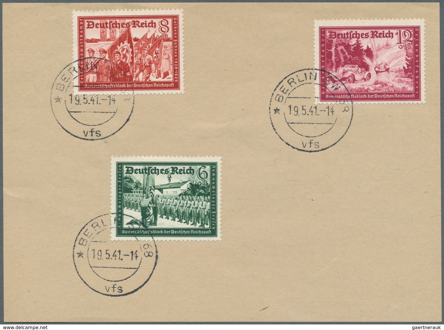 Deutsches Reich - 3. Reich: 1941, Reichspostkameradschaft II, 6 Werte Mit ESST "BERLIN SW 68, 19.5.4 - Covers & Documents
