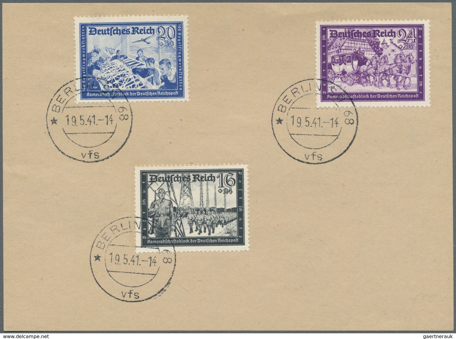 Deutsches Reich - 3. Reich: 1941, Reichspostkameradschaft II, 6 Werte Mit ESST "BERLIN SW 68, 19.5.4 - Covers & Documents