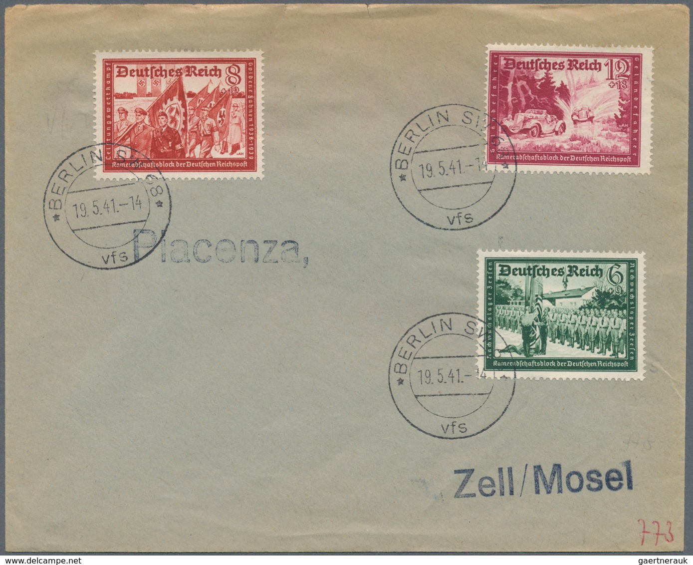 Deutsches Reich - 3. Reich: 1941, 'Kameradschaftsblock Dt. Reichspost' II Auf Zwei Beschrifteten Ums - Covers & Documents