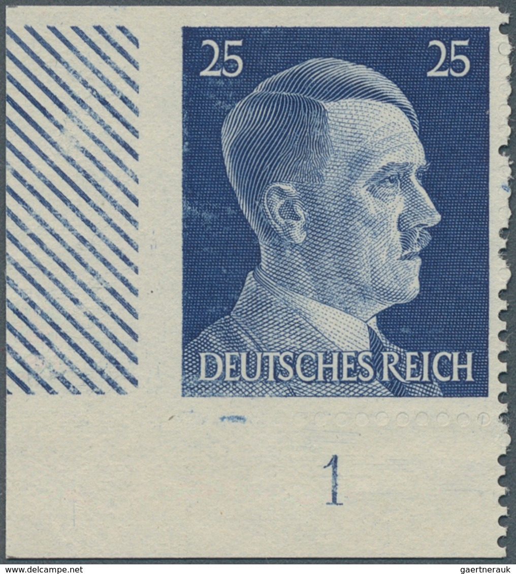 Deutsches Reich - 3. Reich: 1941, Freimarke 25 Pfg. Blau, Ungebrauchtes Exemplar Ohne Gummierung Lin - Covers & Documents