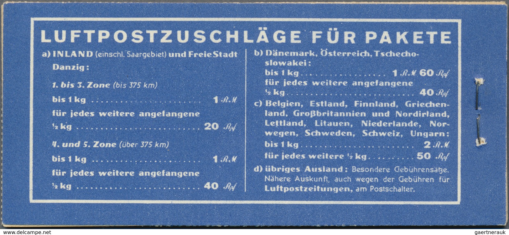 Deutsches Reich - Markenheftchen: 1931, Flugpost Markenheftchen, O Nr. 3, Mi. 1100,- Euro - Markenheftchen