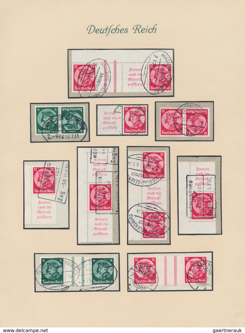 Deutsches Reich - Zusammendrucke: 1933, Fridericus Rex, Kollektion Aller 11 Zusammendrucke Aus MHB 2 - Se-Tenant