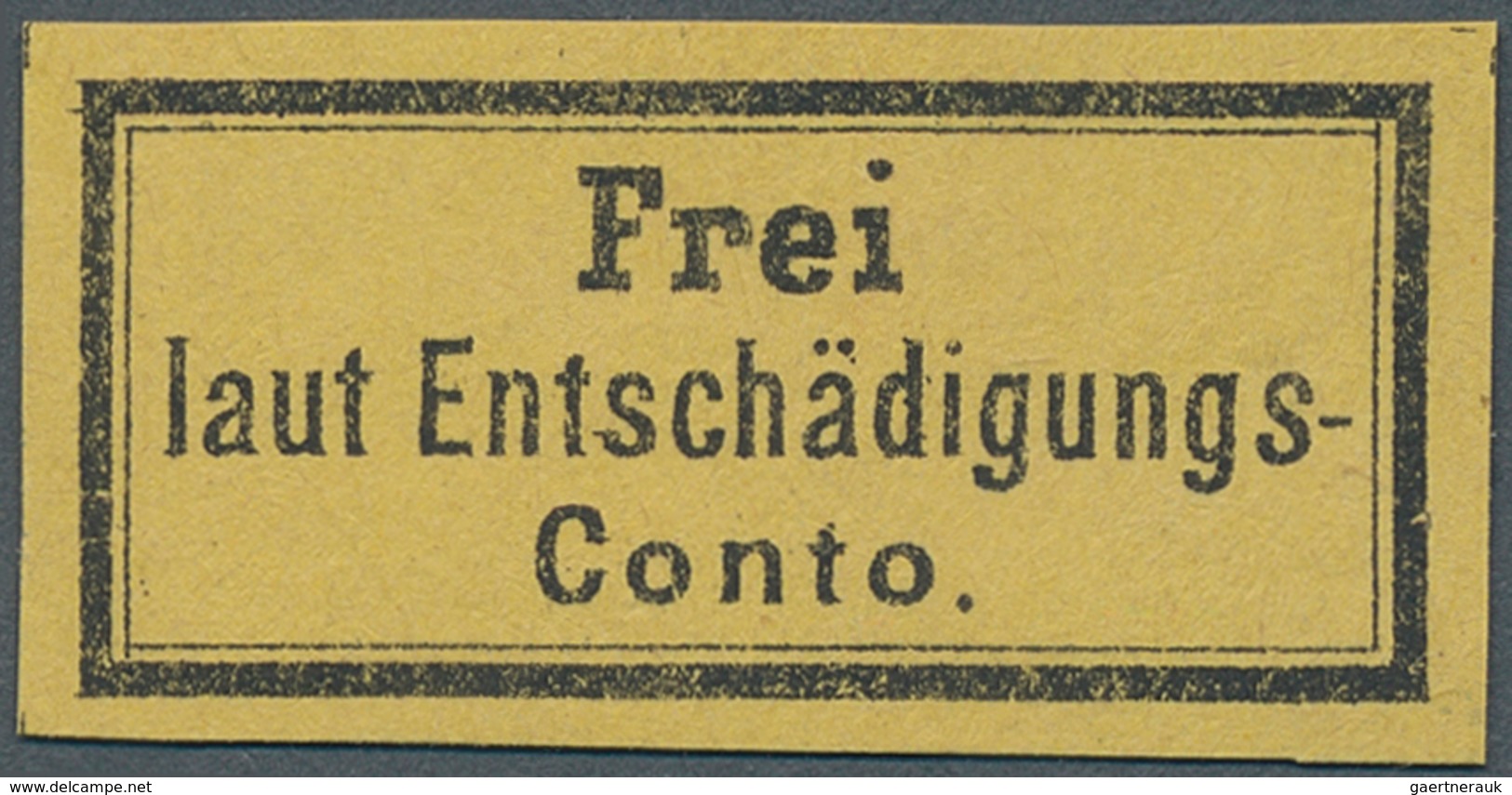 Deutsches Reich - Dienstmarken: 1874, Gebührenzettel Ohne Nennwert Für Dienstbriefe Der Eisenbahn, S - Dienstmarken