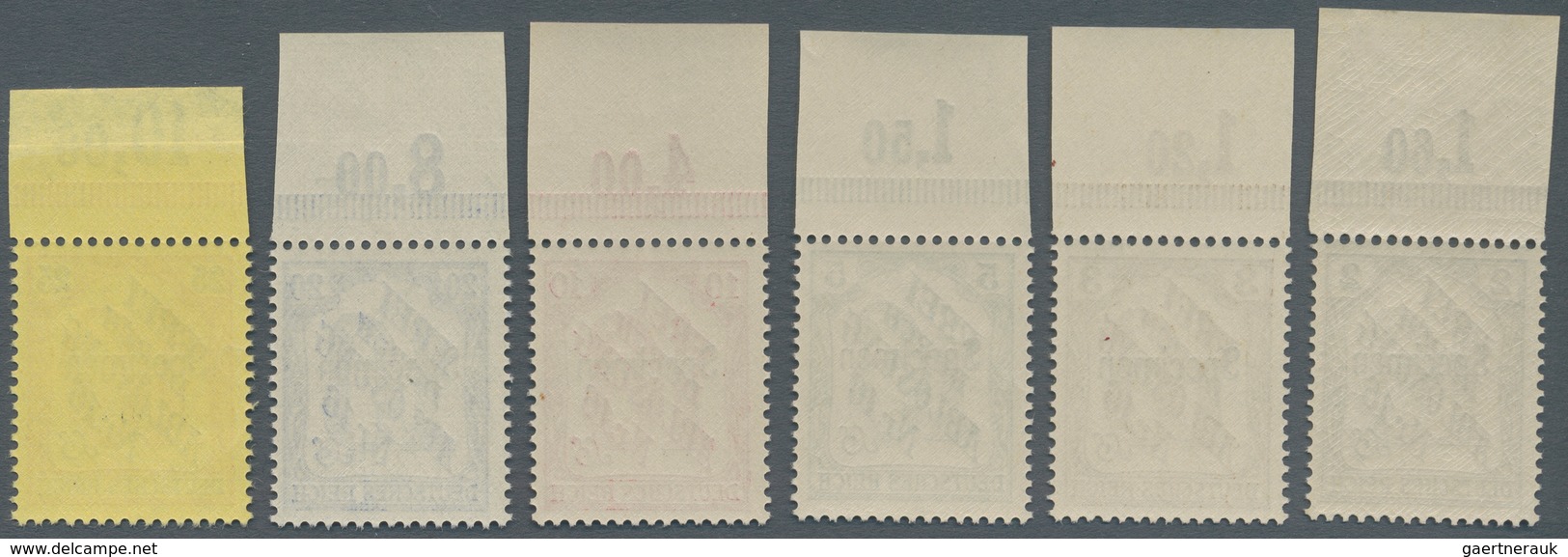 Deutsches Reich - Dienstmarken: 1905, 2 Pfg. Bis 25 Pfg. Zähldienstmarken Für Baden Mit Aufdruck "Sp - Dienstmarken
