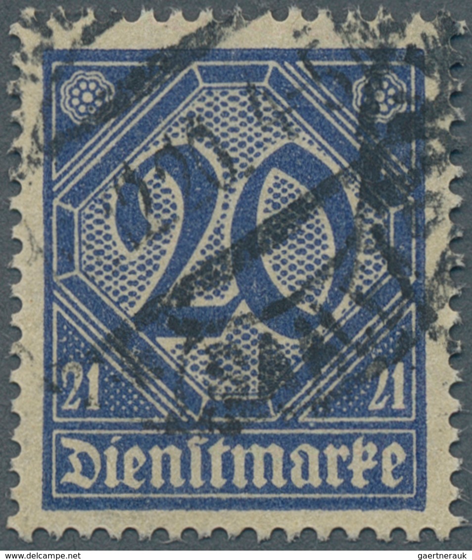 Deutsches Reich - Dienstmarken: 1920, 20 Pfg. Dienst Mit Ziffer "21" In Der Seltenen Farbe Preußisch - Officials