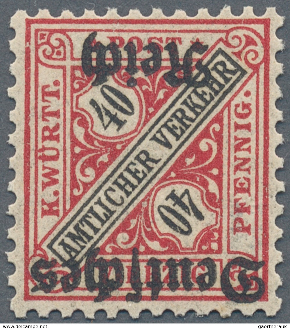 Deutsches Reich - Dienstmarken: 1920, 40 Pfg. Schwärzlichrosarot/schwarz Mit KOPFSTEHENDEM Aufdruck - Service
