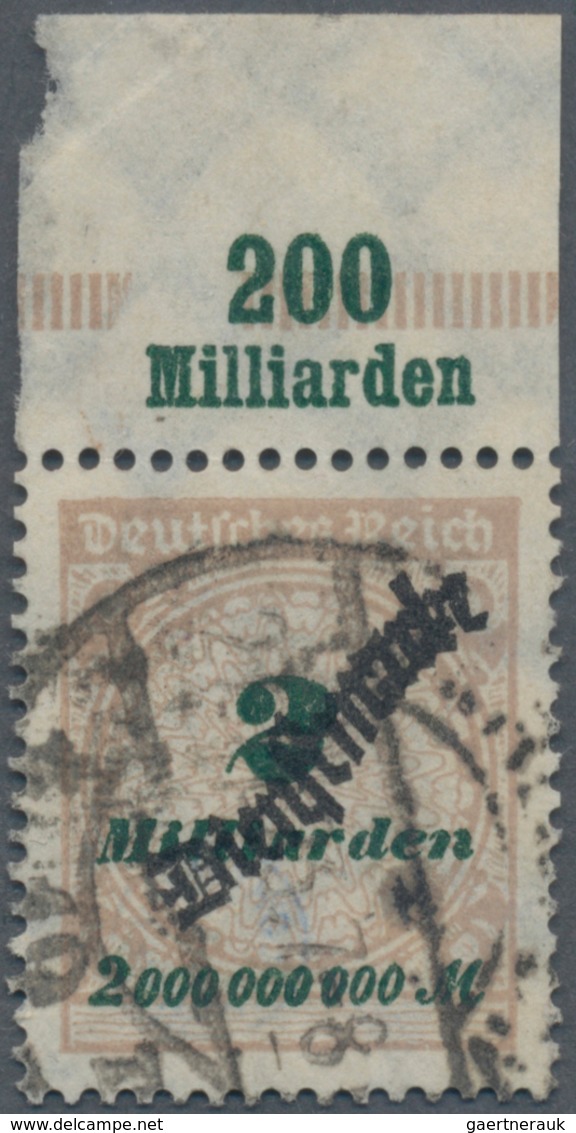 Deutsches Reich - Dienstmarken: 1923, Wertangabe Im Kreis Mit Rosettenmuster, 2 Mrd M Mit Oberrand U - Service