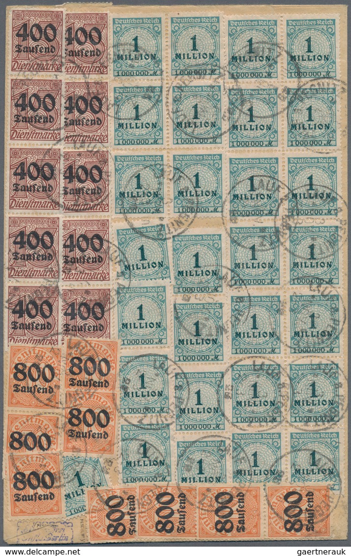 Deutsches Reich - Dienstmarken: 1923, 800 Tausend Auf 30 Pfg. Mit Wasserzeichen 1, NEUN Exemplare In - Officials