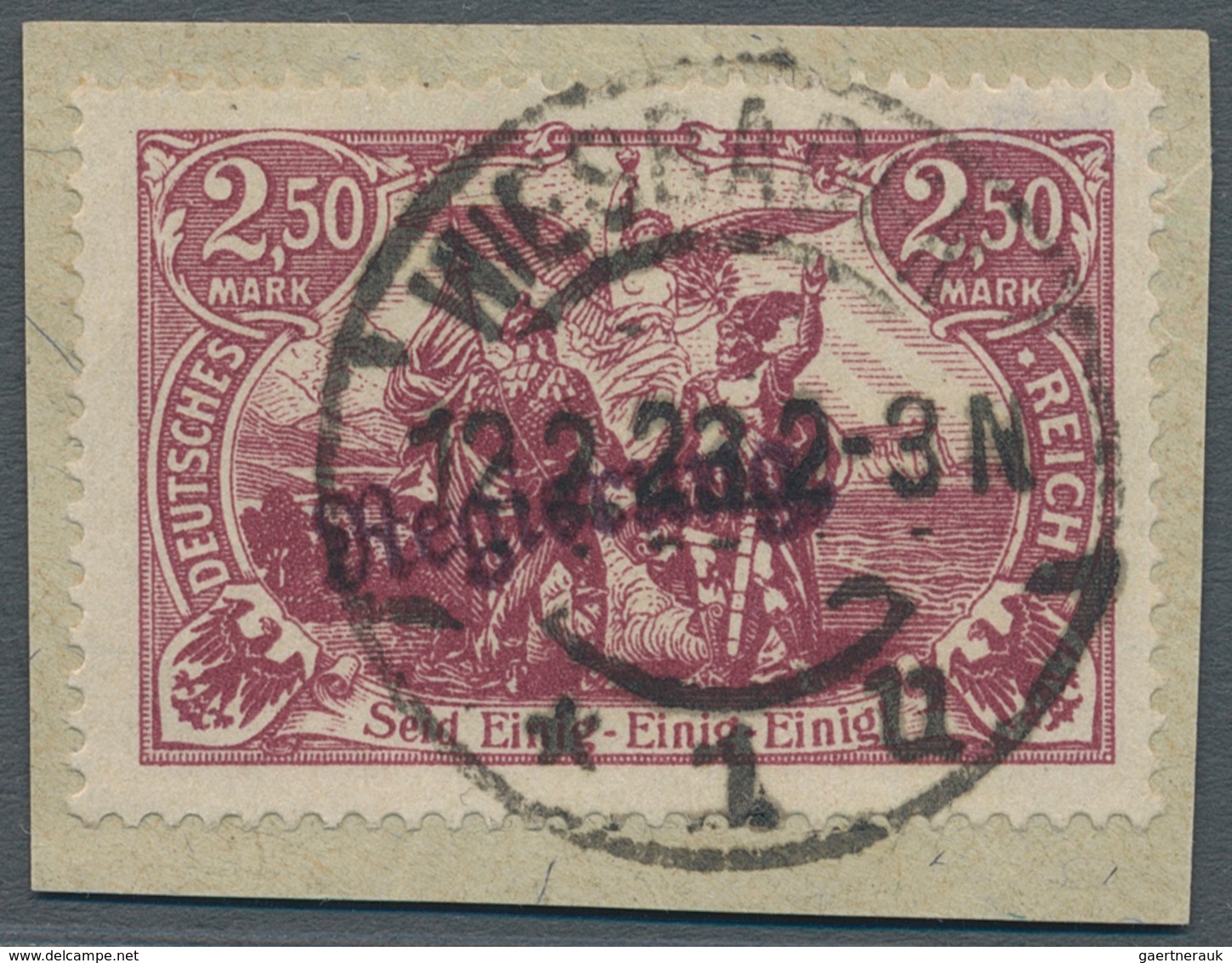 Deutsches Reich - Dienst-Kontrollaufdrucke: WIESBADEN 1922, Germania 1.50 Mark Rosalila Mit Violetts - Service