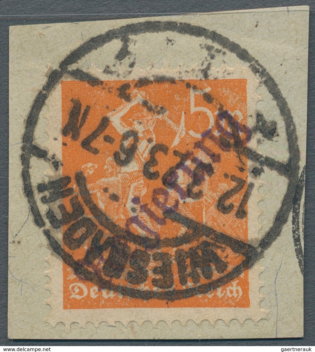 Deutsches Reich - Dienst-Kontrollaufdrucke: WIESBADEN 1922, Arbeiter 2 Mark Orange Mit Violettschwar - Officials