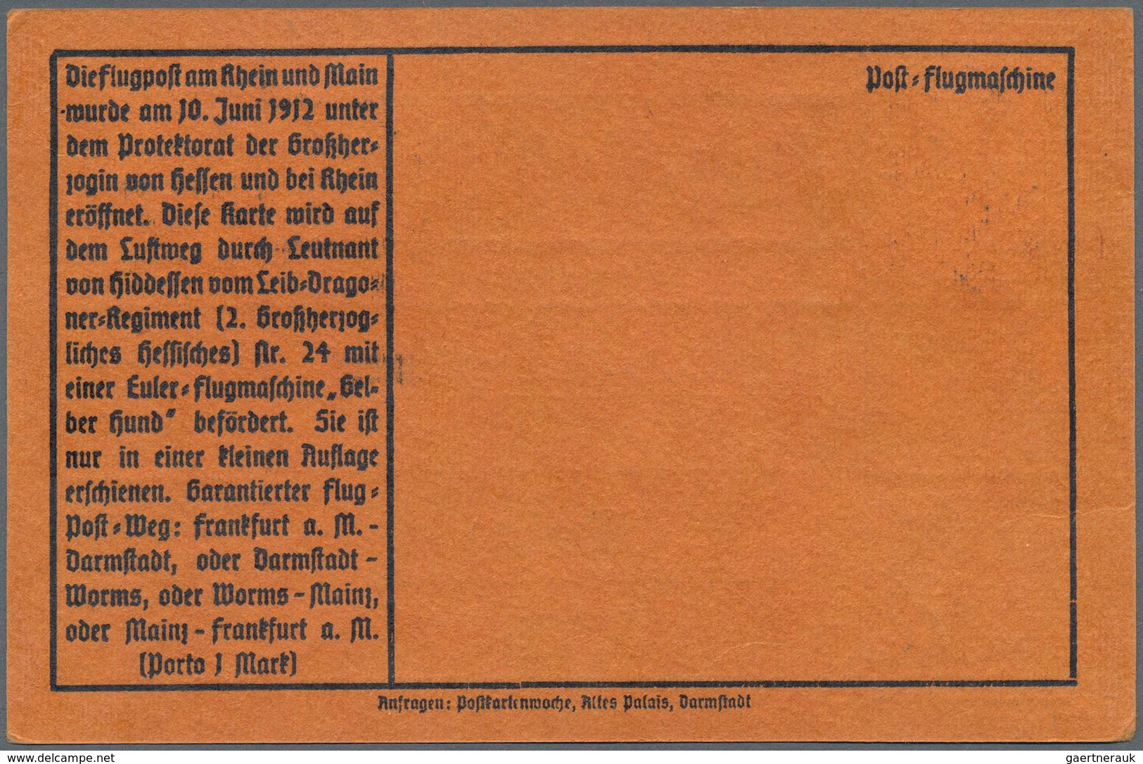 Deutsches Reich - Halbamtliche Flugmarken: 1912. "Gelber Hund" Und Fehldruck "Gelber Huna" Zusammen - Airmail & Zeppelin