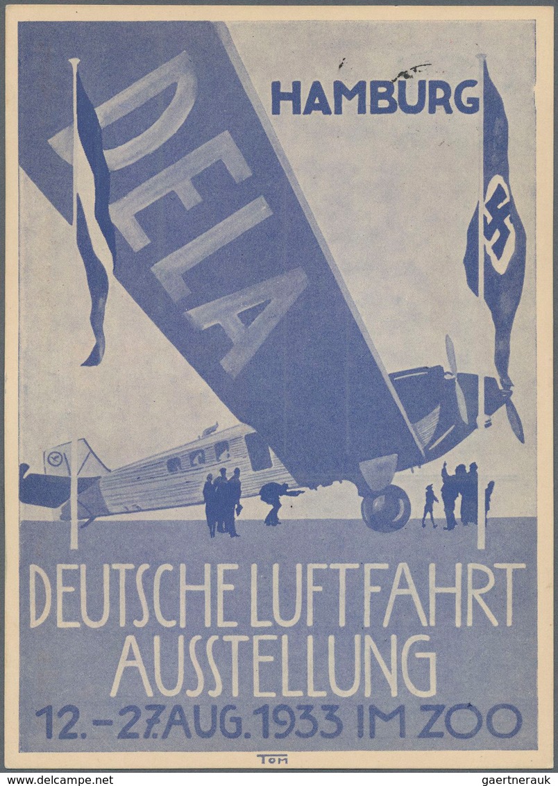 Deutsches Reich - Halbamtliche Flugmarken: 1933, Ballonfahrt Der Luftschutzabteilung Der Technischen - Poste Aérienne & Zeppelin