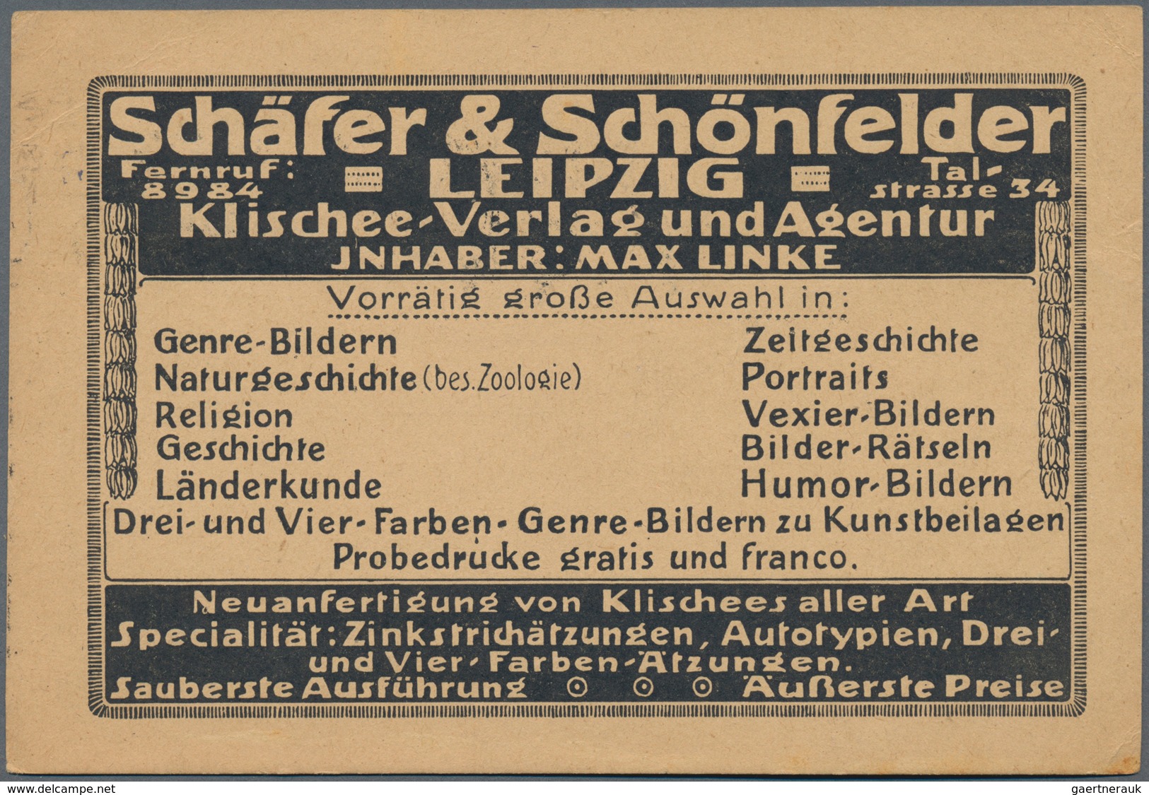 Deutsches Reich - Lokalausgaben 1918/23: LEIPZIG (OPD-Bezirk) Gebührenzettel Mit Hds. "40.000" Und V - Covers & Documents