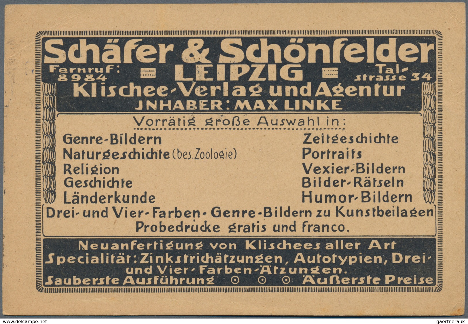 Deutsches Reich - Lokalausgaben 1918/23: LEIPZIG (OPD-Bezirk) Gebührenzettel Mit Hds. "40.000" Und V - Briefe U. Dokumente
