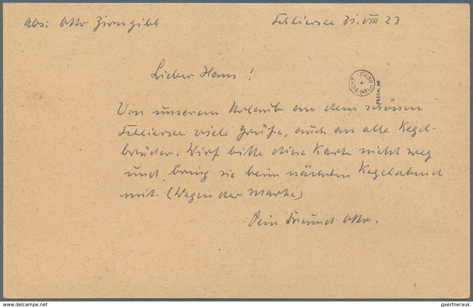 Deutsches Reich - Lokalausgaben 1918/23: SCHLIERSEE. 1923. Gebührenzettel 8.000 - 2 Mio Komplett Auf - Briefe U. Dokumente