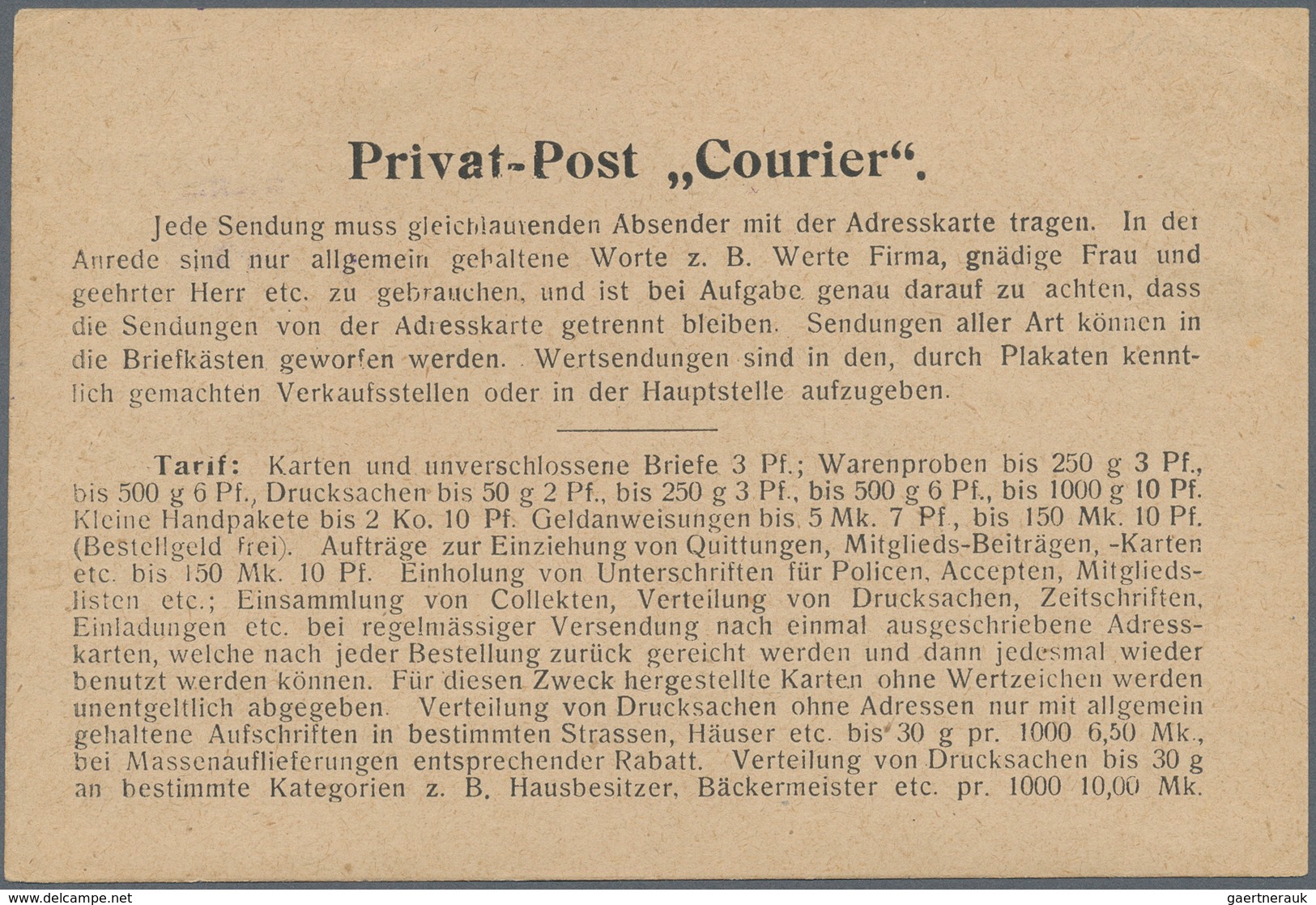 Deutsches Reich - Privatpost (Stadtpost): Magdeburg 3 Auf 2 Pfennig Blau Auf Karte Der General-Agent - Postes Privées & Locales