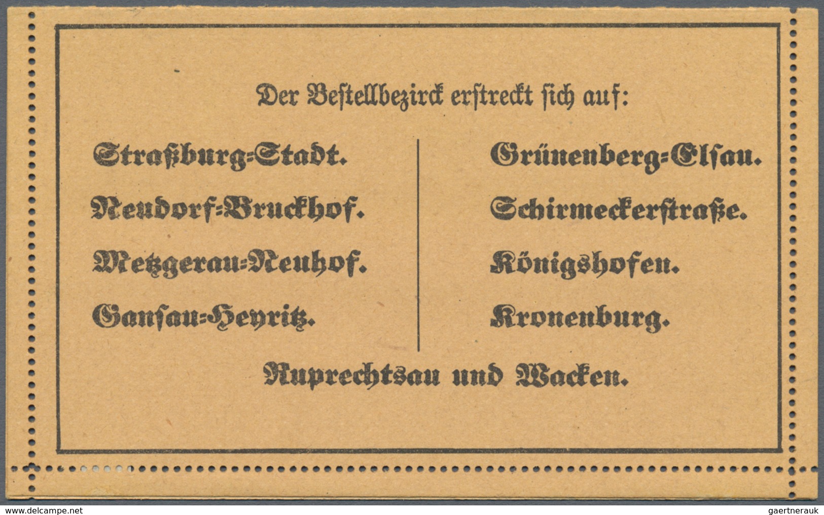 Deutsches Reich - Privatpost (Stadtpost): Strassburg, 1891/92: 5 Kartenbriefe, nicht gelaufen, selte