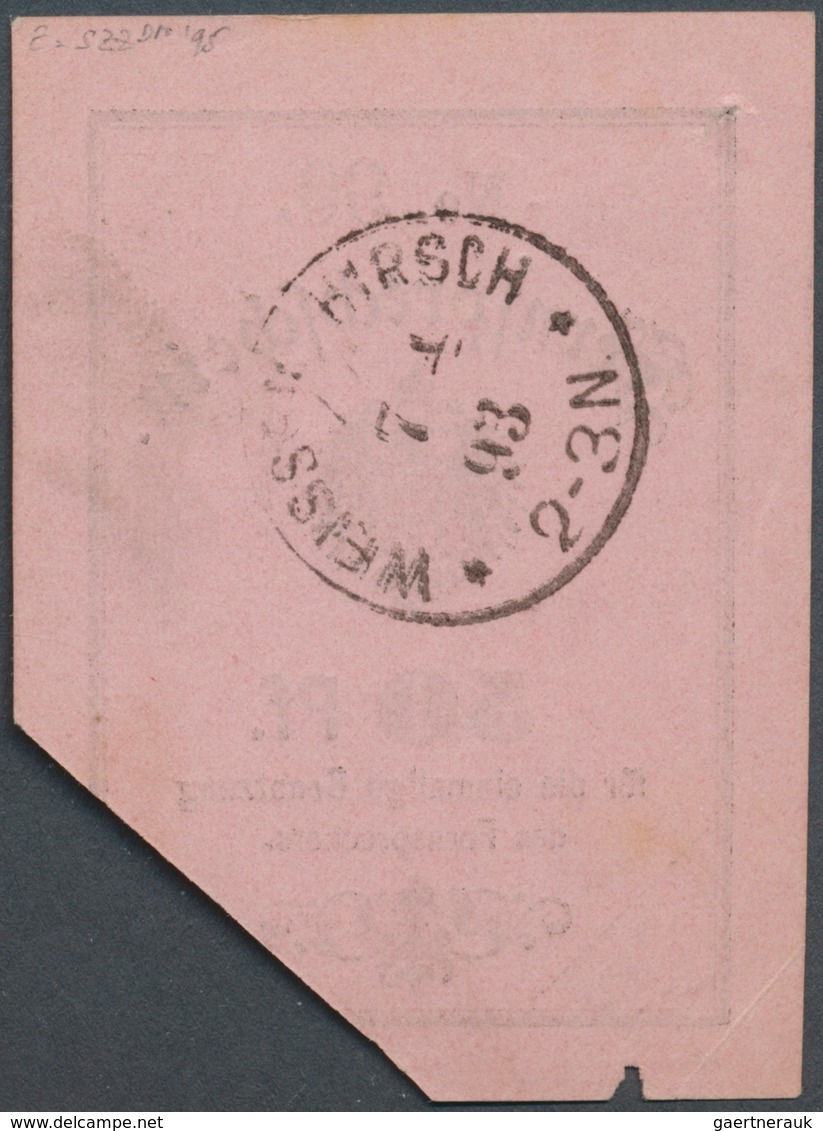 Deutsches Reich - Ganzsachen: 1889, 50 Pf "Fernsprechschein" Schwarz Auf Rosa, No. 90 Sauber Gebrauc - Other & Unclassified