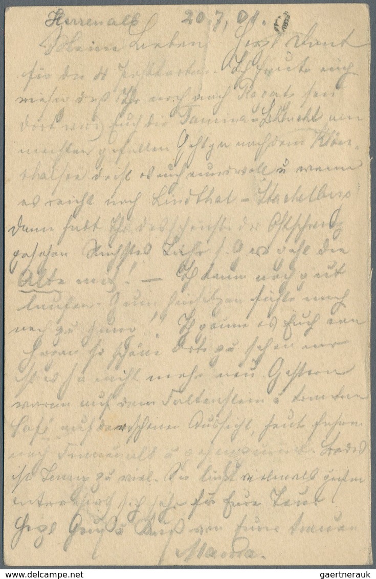 Deutsches Reich - Ganzsachen: 1901 Ganzsachenkarte Mit Württembergischer Zusatzfrankatur, Diese Nich - Sonstige & Ohne Zuordnung