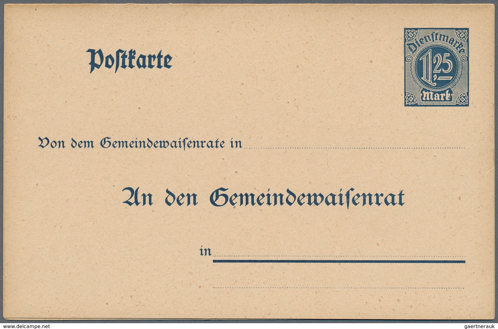 Deutsches Reich - Ganzsachen: 1922 Zwei Ungebrauchte Dienstpostkarten Als Doppelkarten Für Behörden - Autres & Non Classés