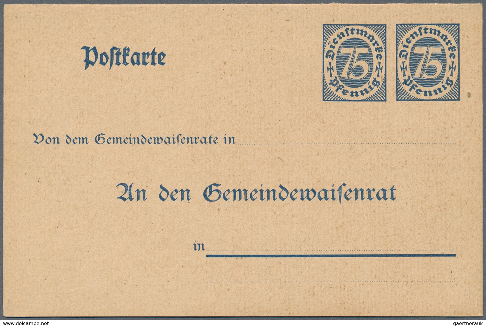 Deutsches Reich - Ganzsachen: 1922 Zwei Ungebrauchte Dienstpostkarten Als Doppelkarten Für Behörden - Autres & Non Classés