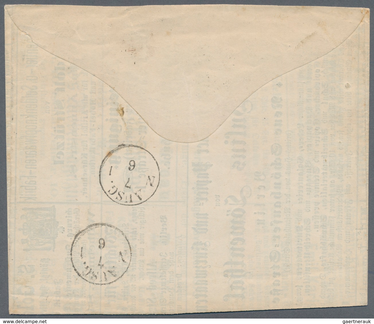 Deutsches Reich - Privatganzsachen: 1874, Privater GA-Anzeigen-Umschlag Mit Innen Werbungs-Annoncen - Autres & Non Classés