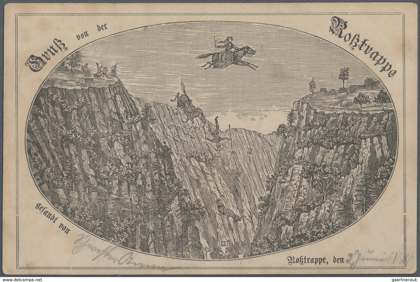 Deutsches Reich - Privatganzsachen: 1889, Private GA-Karte 5 Pfg. Hellviolett "Gruß Von Der Rosstrap - Autres & Non Classés