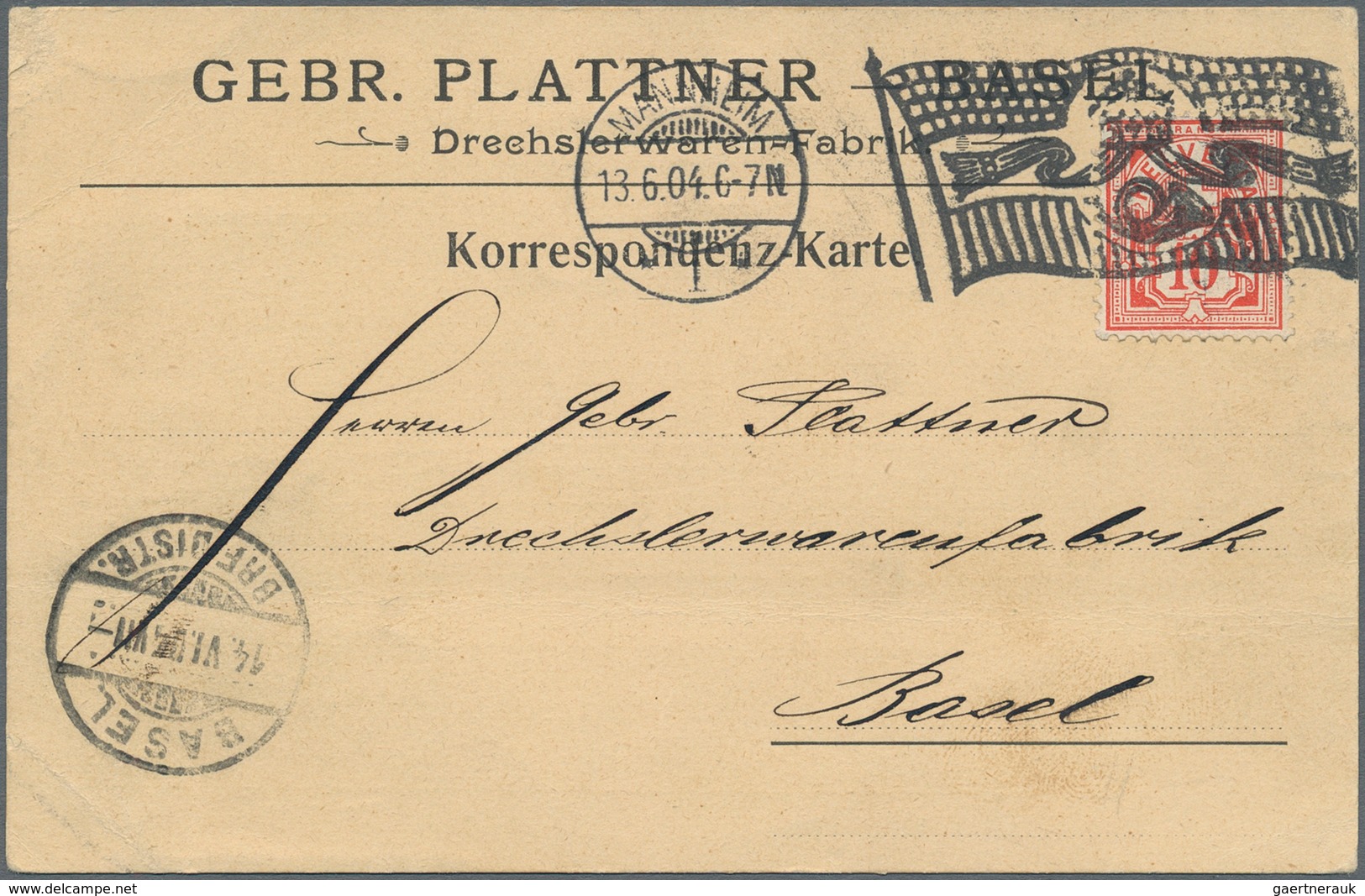 Deutsches Reich - Stempel: 1904, Bickerdike Maschinenstempel (Miller 67) "MANNHEIM L 13.6.04" Auf Pr - Franking Machines (EMA)