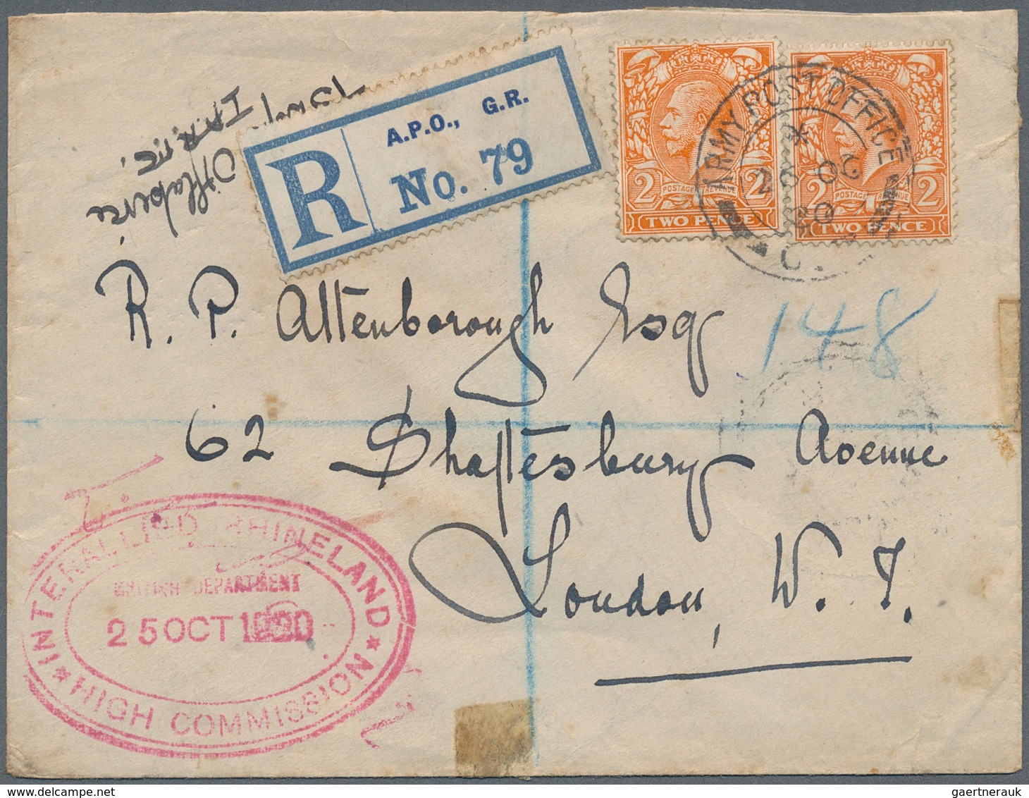 Deutsches Reich - Besonderheiten: 1920. Registered Envelope Addressed To London Bearing Great Britai - Autres & Non Classés