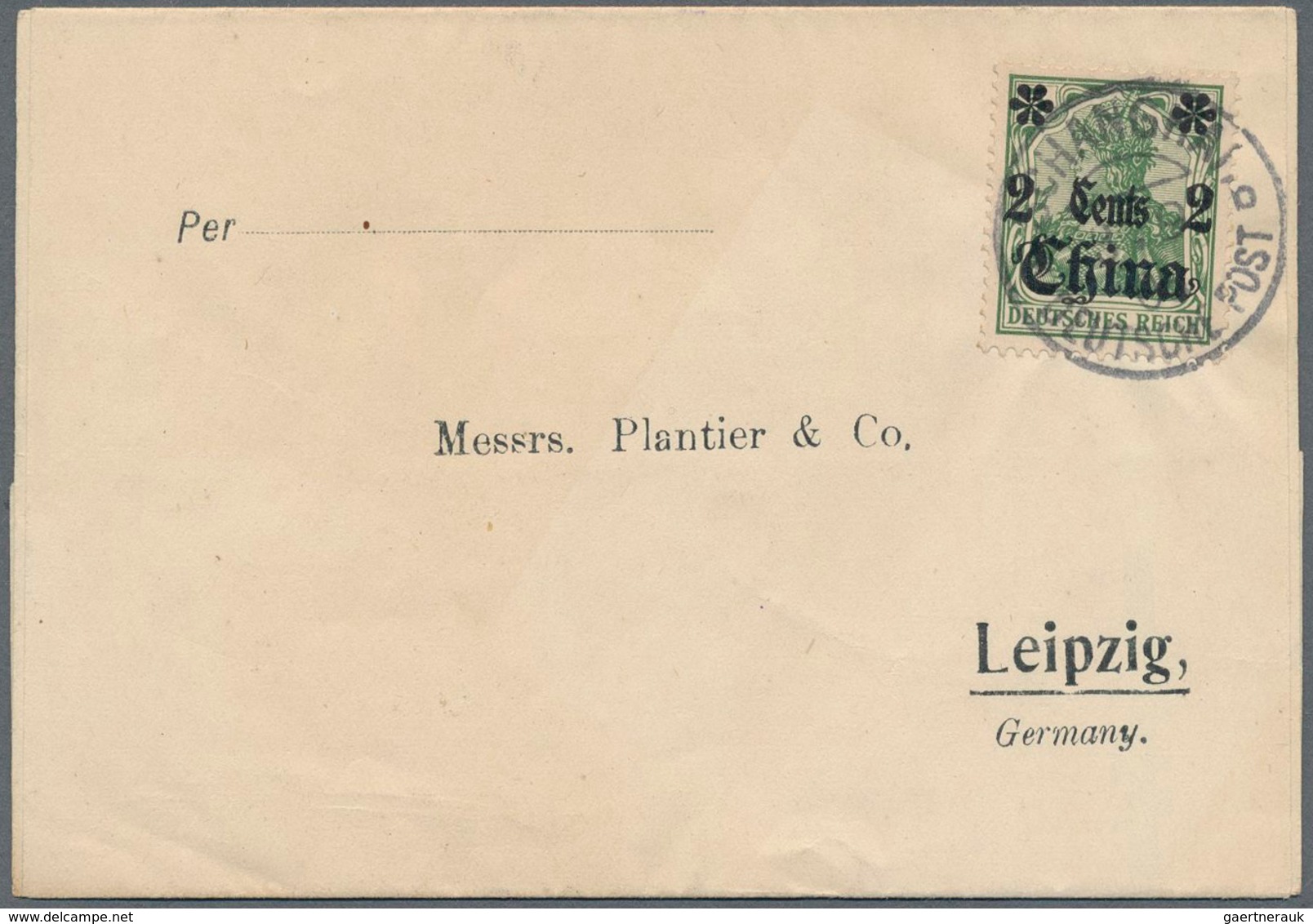 Deutsche Post In China: 1891/1912, Kleine Partie Von Acht Bedarfs-Belegen "Dt. Post In China", Dabei - Chine (bureaux)