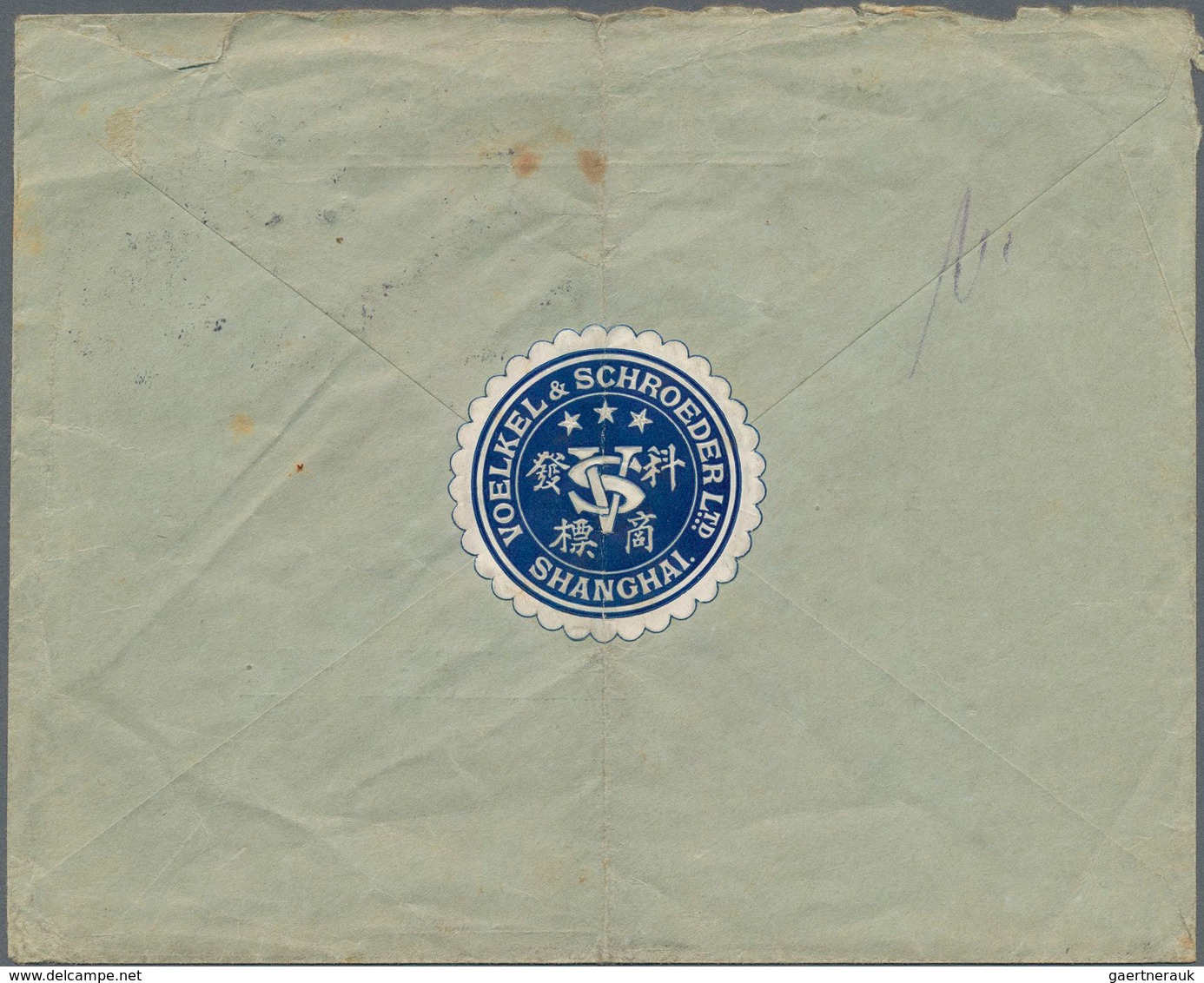 Deutsche Post in China: 1891/1912, kleine Partie von acht Bedarfs-Belegen "Dt. Post in China", dabei