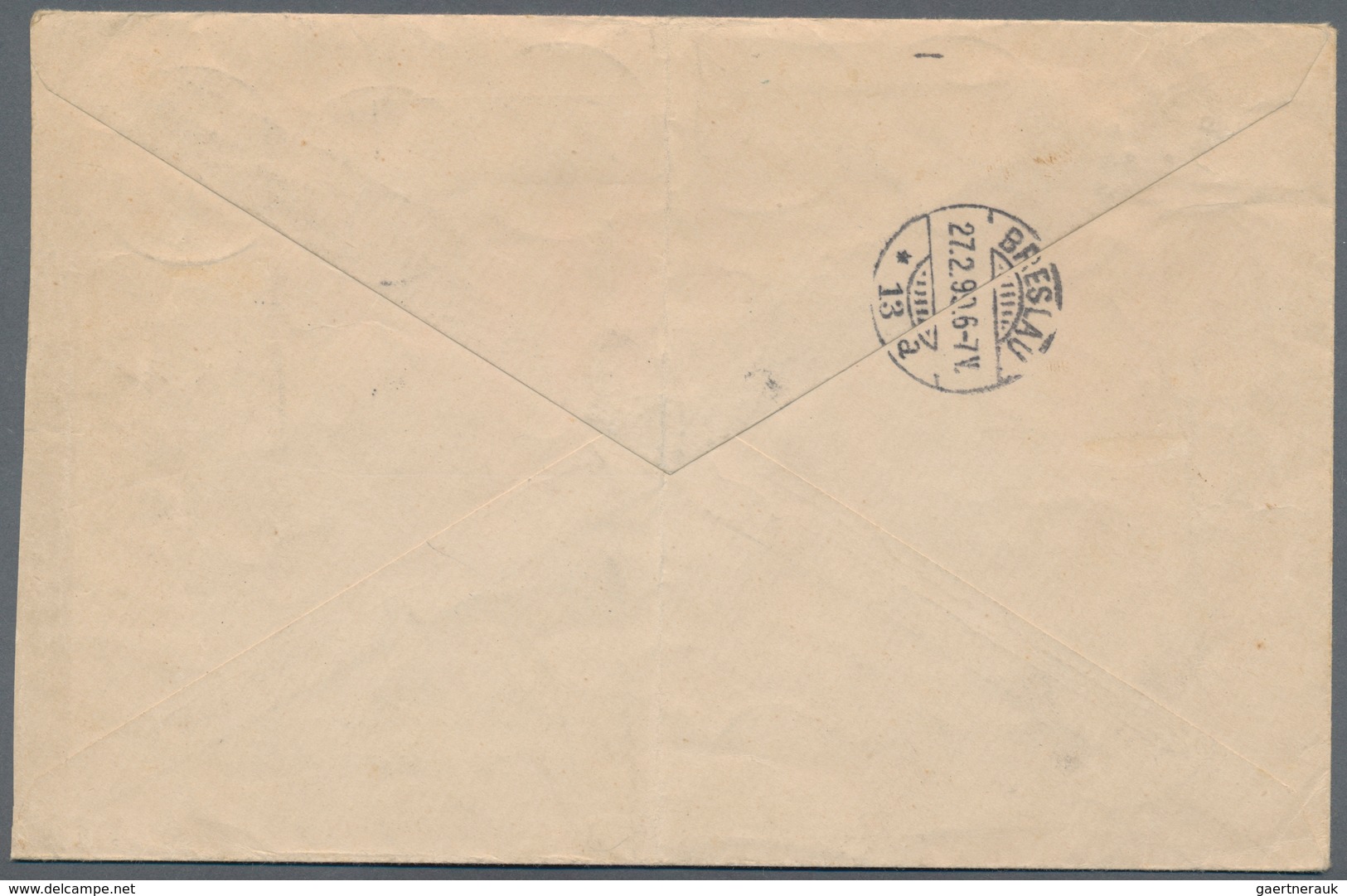 Deutsche Post In China: 1899, Einschreiben Mit Dekorativer Drei-Farben-Frankatur (Bug) Ab SHANGHAI 2 - Deutsche Post In China