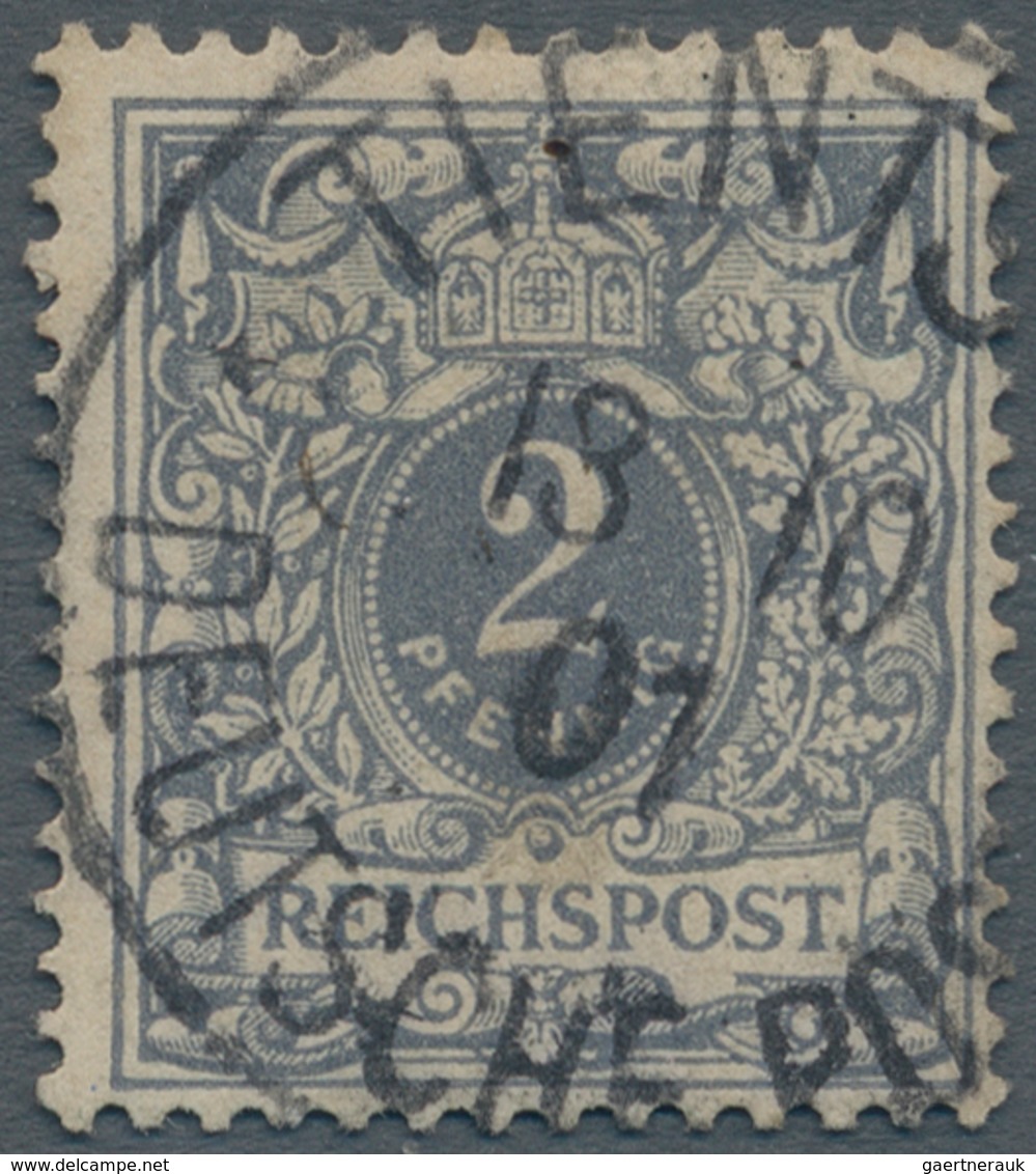 Deutsche Post In China: 1900, Petschili Krone/Adler 2 Pfg. Grau Klar Gestempelt "TIENTSIN 13 10 01", - China (offices)