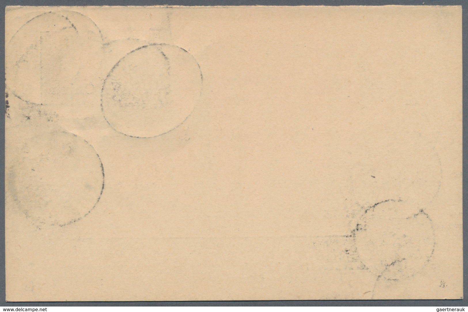 Deutsche Post In China: 1902, 5 Pfg. Antwortkarte Mit Wert- Und Bildgleicher Zusatzfrankatur Entwert - China (offices)