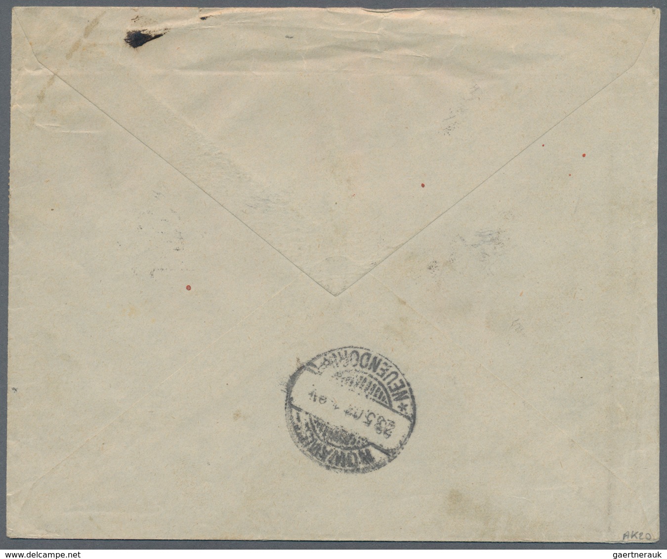 Deutsche Post In China: 1903, Einschreiben Mit Absender Aus Jangtsun, Frankiert Mit 3-mal 10 Pfg. Ge - Chine (bureaux)