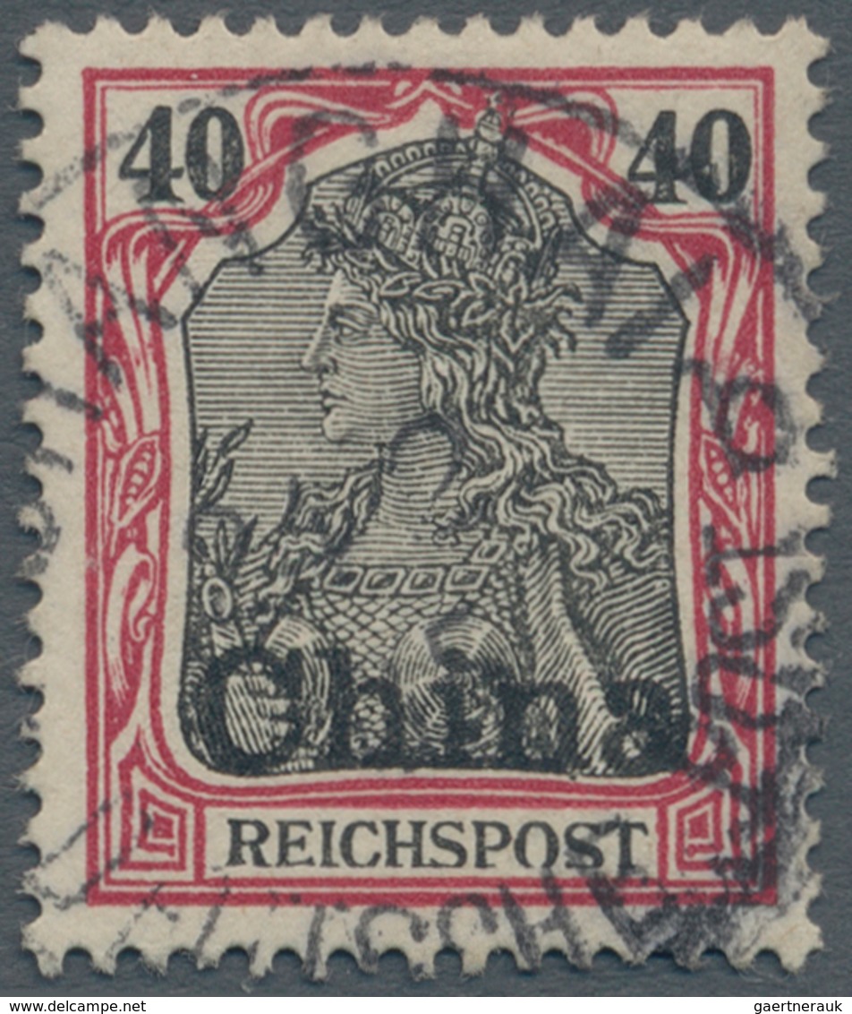 Deutsche Post In China: 1901, 40 Pf. Germania Reichspost Mit Aufdruck "China", Gestempeltes Exemplar - China (offices)