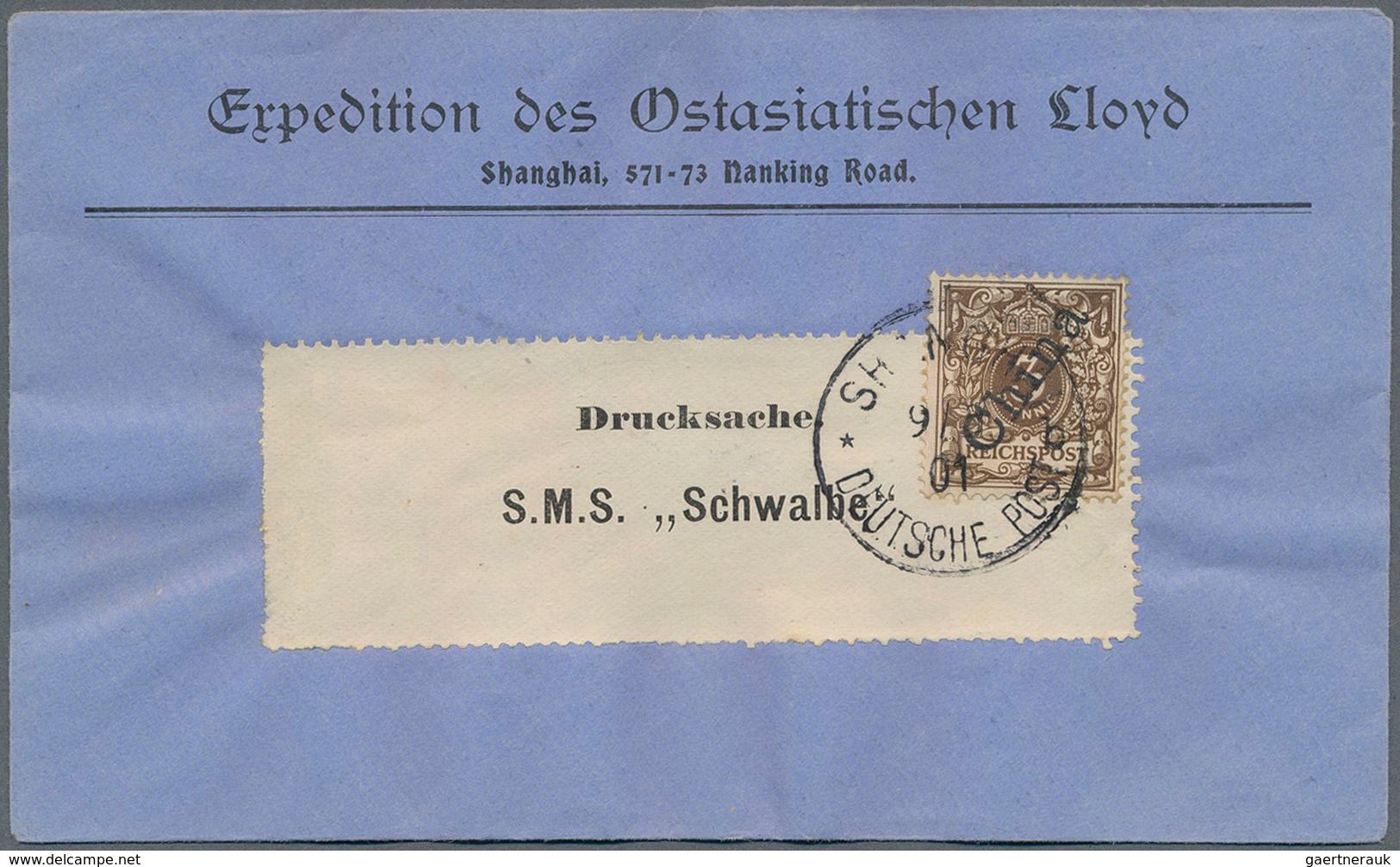 Deutsche Post In China - Besonderheiten: 1901/1906, Zwei Drucksachen-Umschläge (1x Kl. Randriss) Mit - Deutsche Post In China